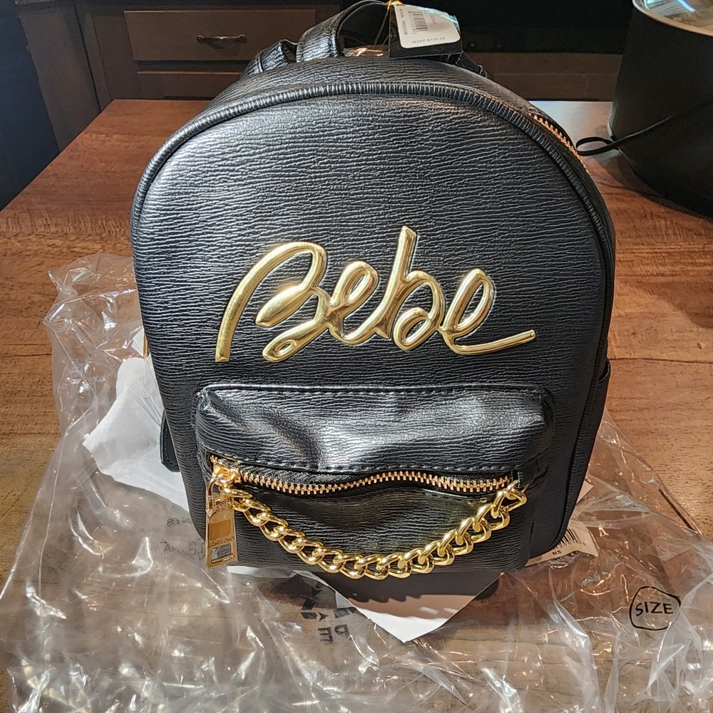 Bebe Black Gianna Backpack